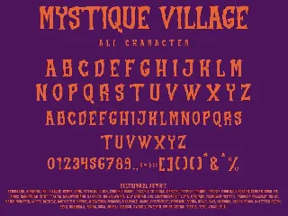 Mystique Village font