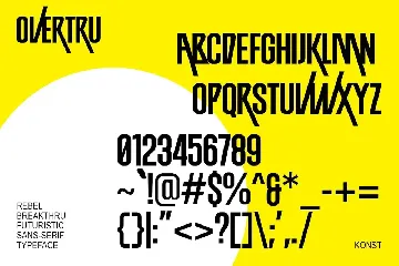 Overtru - Experimental Sans Serif Fonts