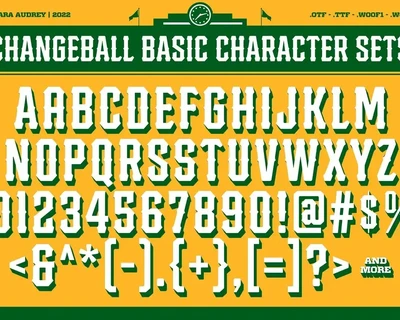 Changeball font