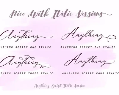 Anything Script font