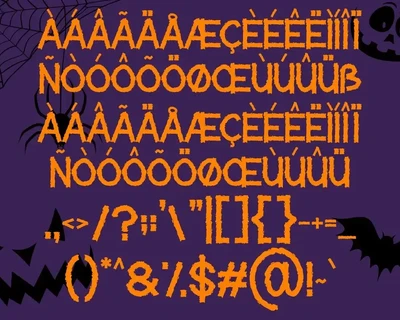 Pumpkiny Font - Halloween Typeface