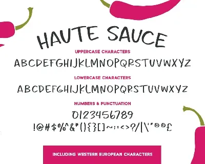 Haute Sauce Handwriting font