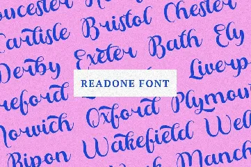 Readone Script - Love Beautiful Logo Font