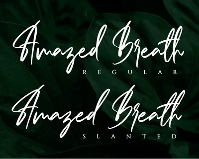 Amazed Breath - Handwritten Signature font