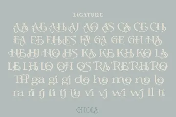 Ghola - Ligature Typeface font