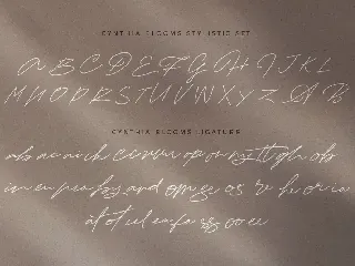 Cynthia Blooms - Monoline Signature logotype font
