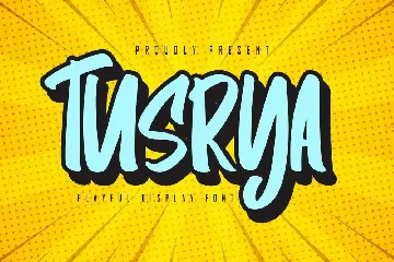 Tusrya - Playful Display Font