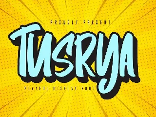 Tusrya - Playful Display Font