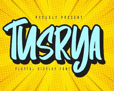 Tusrya - Playful Display Font