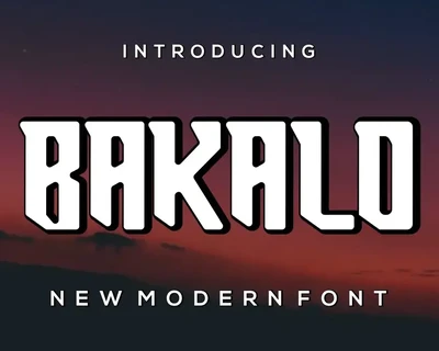 Bakalo font