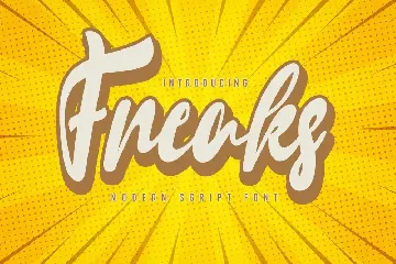 Freaks - Modern Script Font