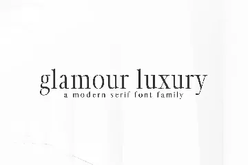 Glamour Luxury Serif Font Family