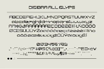 Digibra - Digital Retro Display Font