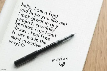 Lazy Fox Handwritten Font