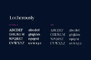 Lecherously Modern Serif Family Font