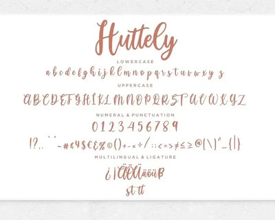 Huttely Calligraphy Business Font