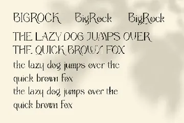 Bigrock font