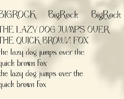 Bigrock font