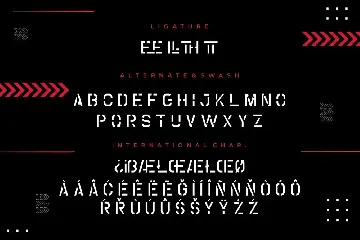 Coutline Stencil Typeface font