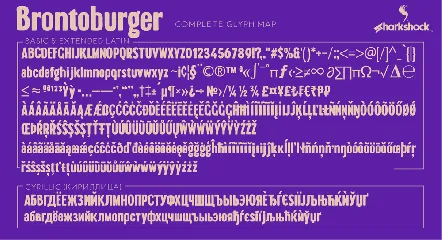 Brontoburger font