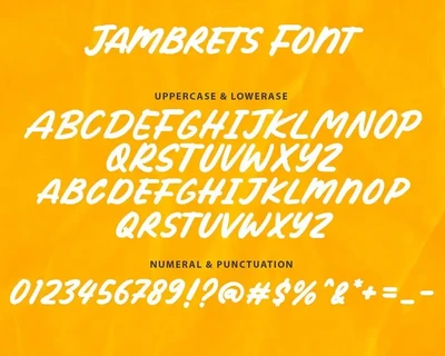 Jambrets - All Caps Brush Font