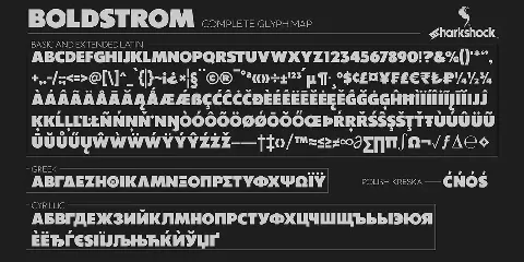 Boldstrom font