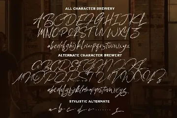 Brewery SVG Brush font