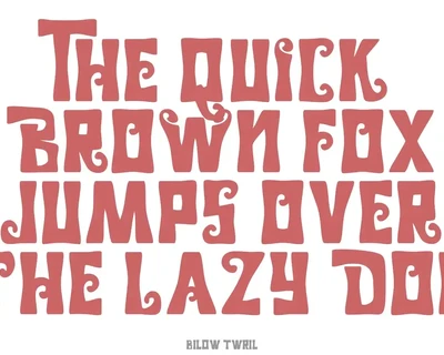 Billow twril font