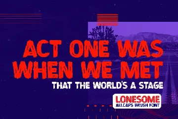 Lonesome - All Caps Brush Font