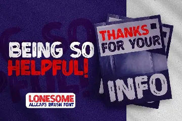 Lonesome - All Caps Brush Font