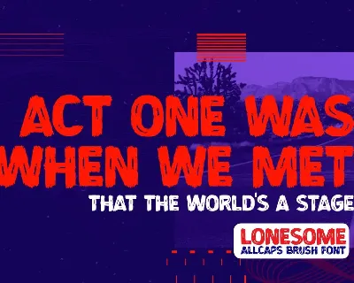 Lonesome - All Caps Brush Font