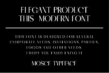 MOSCE Elegant Serif Typeface font