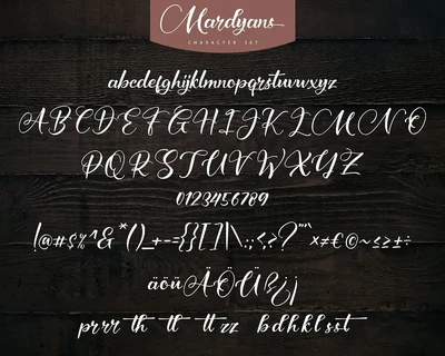 Mardyans | Unique Naturaly Handwritten Font