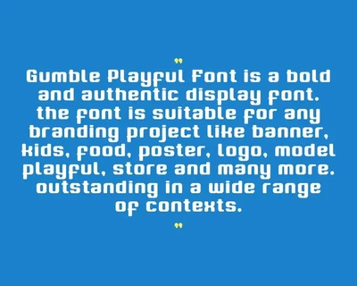 Gumble Playful Font