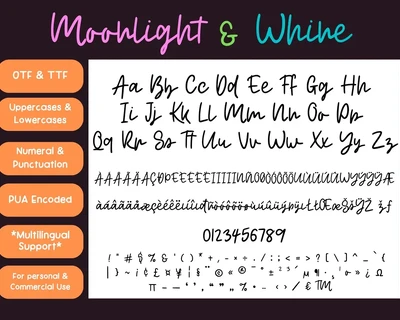 Moonlight and Wine Handwrtten Script Neon Font