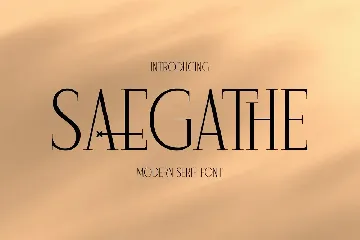 Saegathe Modern Serif Font