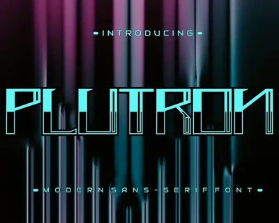 Plutron font