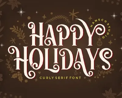 Happy Holidays font