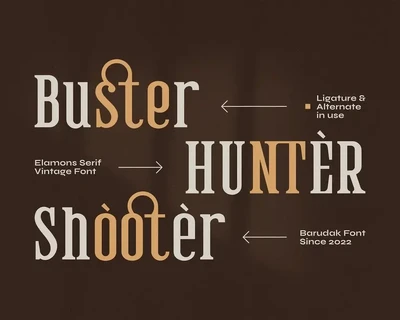 Elamon - Serif Condensed Displat Font