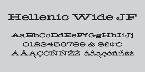 Hellenic Wide font