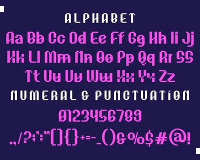 Pixabye - A Modern Sans Pixel Font