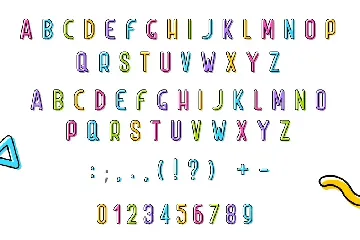 Betamin|colorful sans-serif font