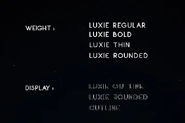 Luxie font
