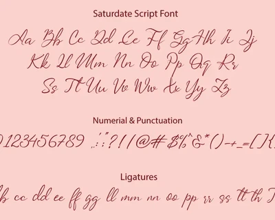 Saturdate font