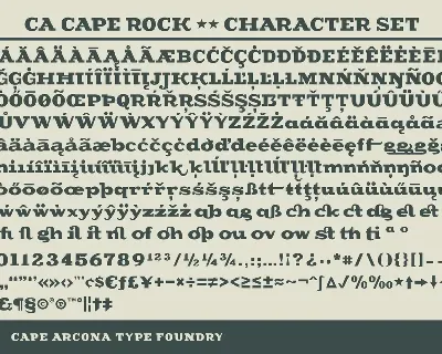 CA Cape Rock font