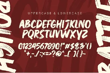 Rough Battle - Handbrush font