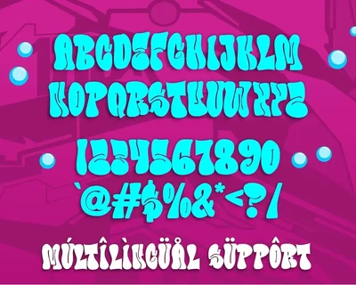 Bubble Horns - Display Graffiti Font