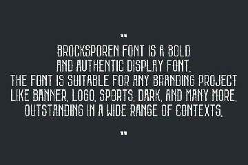 Brocksporen font