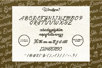 Winstone - Monoline Script Font