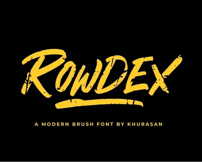 Rowdex font